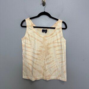 VINTAGE B.U.M. EQUIPMENT tie dye logo spell out Y2K tank top size L